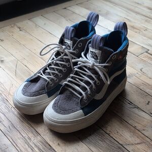 Vans Sk8 MTE Dx Waterproof M5.5/W7 37 Gray Blue High-Top Sneakers